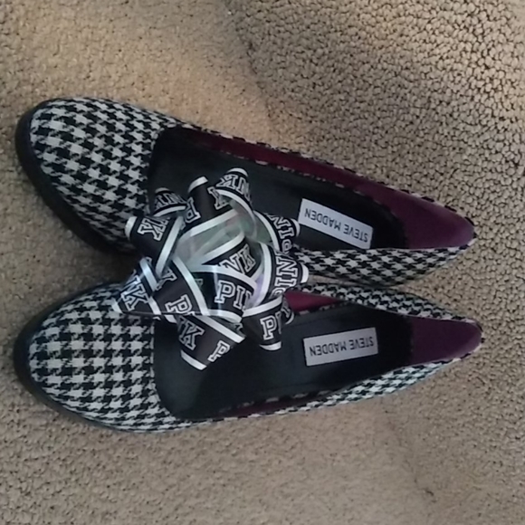 Steve Madden Black/White 4.5" Heals SZ 8.5 M - Picture 6 of 6